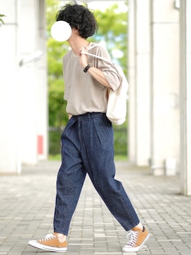 「Steven Alan（スティーブンアラン）のアイテム（バッグ）」を使った、しゅんたろーさん（メンズ・178cm）の夏コーディネート