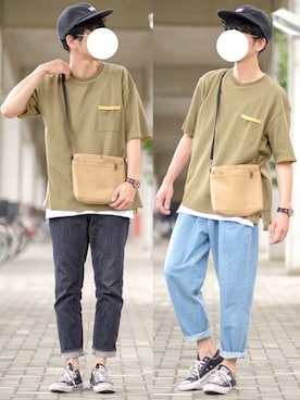 「Starting Over（スターティングオーバー）のアイテム（Tシャツ/カットソー）」を使った、しゅんたろーさん（メンズ・178cm）の夏コーディネート