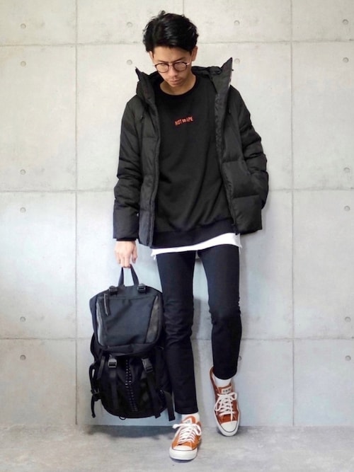 しゅんたろーさんのダウンジャケット コートを使ったコーディネート Zozotown