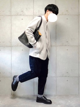 「The DUFFER of ST.GEORGE（ザダファーオブセントジョージ）のアイテム」を使った、しゅんたろーさん（メンズ・177cm）の秋コーディネート