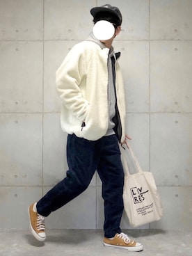 「The DUFFER of ST.GEORGE（ザダファーオブセントジョージ）のアイテム」を使った、しゅんたろーさん（メンズ・177cm）の冬コーディネート