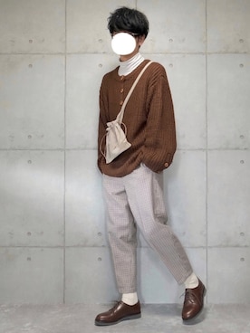 「PADRONE（パドローネ）のアイテム」を使った、しゅんたろーさん（メンズ・177cm）の冬コーディネート