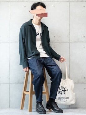 「Steven Alan（スティーブンアラン）のアイテム（バッグ）」を使った、しゅんたろーさん（メンズ・177cm）の春コーディネート