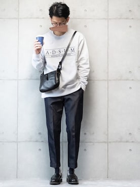 「Steven Alan（スティーブンアラン）のアイテム（スウェット）」を使った、しゅんたろーさん（メンズ・177cm）の春コーディネート