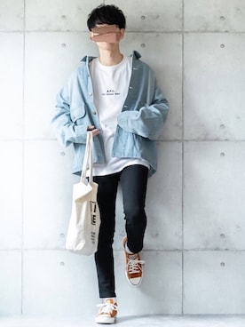 「Steven Alan（スティーブンアラン）のアイテム（バッグ）」を使った、しゅんたろーさん（メンズ・177cm）の春コーディネート