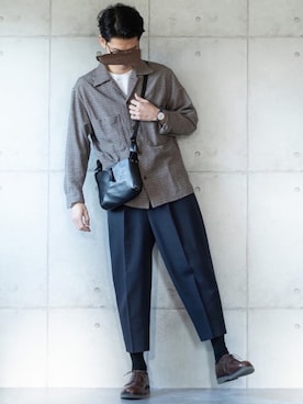 「PADRONE（パドローネ）のアイテム」を使った、しゅんたろーさん（メンズ・177cm）の春コーディネート
