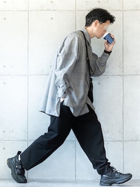 「Jieda（ジエダ）のアイテム」を使った、しゅんたろーさん（メンズ・177cm）の春コーディネート