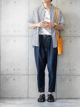 「aniary（アニアリ）のアイテム」を使った、しゅんたろーさん（メンズ・177cm）の夏コーディネート
