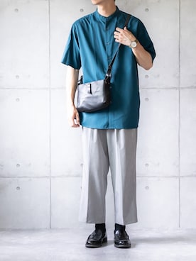 「TORNADO MART（トルネードマート）のアイテム（パンツ）」を使った、しゅんたろーさん（メンズ・177cm）の夏コーディネート