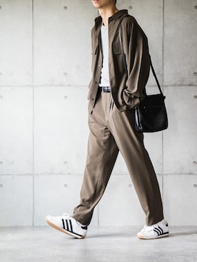 「INGRESSO（イングレッソ）のアイテム」を使った、しゅんたろーさん（メンズ・177cm）の秋コーディネート