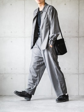 「INGRESSO（イングレッソ）のアイテム」を使った、しゅんたろーさん（メンズ・177cm）の秋コーディネート