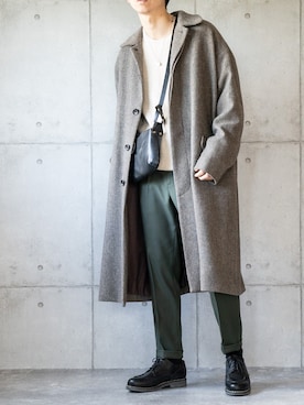 「COAT LAB（コートラボ）のアイテム（ジャケット/アウター）」を使った、しゅんたろーさん（メンズ・177cm）の冬コーディネート