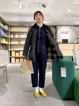 「Levis」｜「アイテム（オールインワン・サロペット）」を使った、💜songhwa 🇰🇷💜さん（レディース・160cm）の春コーディネート