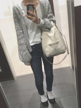 「アイテム（バレエシューズ）」を使った、まるさん（レディース・153cm）の冬コーディネート