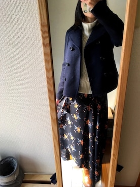 「Pコート」｜「アイテム（腕時計）」を使った、*miu*miu さん（レディース・149cm）の冬コーディネート