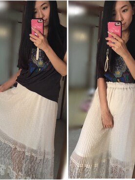 「アイテム（ボディ・ヘアケア、パープル系）」を使った、keyさん（レディース・157cm）の夏コーディネート