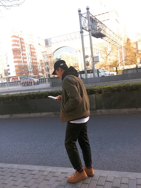「NHIZのアイテム（ジャケット/アウター）」を使った、Mr.Rightさん（メンズ・175cm）の冬コーディネート