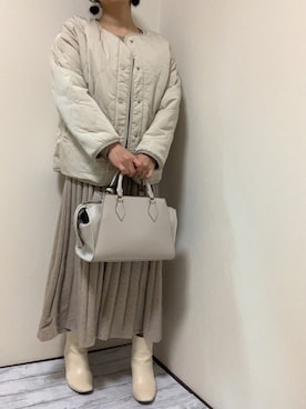 「Honeys」｜「アイテム（ブルゾン）」を使った、こまさん（レディース・157cm）の秋コーディネート