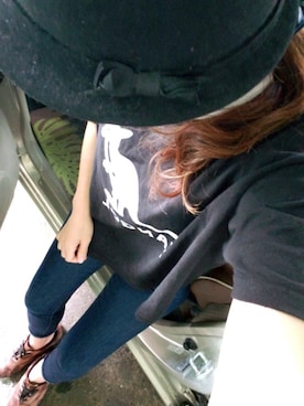 「ブラックTシャツ」｜Saeさん（レディース・158cm）の夏コーディネート