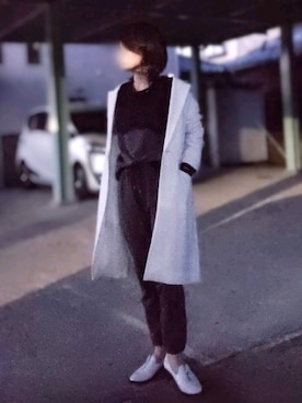 「RD（ルージュ ディアマン）のアイテム（チェスターコート）」を使った、Saeさん（レディース・158cm）の春コーディネート