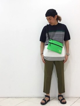 「SHIPS JET BLUE（シップスジェットブルー）のアイテム（パンツ）」を使った、吉川さん（メンズ・172cm）の春コーディネート