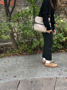 「Vincent et Mireille（バンソンエミレイユ）のアイテム（ニット/セーター）」を使った、tsunoさん（レディース・154cm）の秋コーディネート