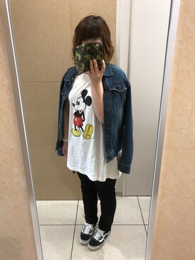 「UNIQLO（ユニクロ）のWOMEN ウルトラストレッチジーンズ（デニムパンツ）」を使った、mio*さん（レディース・158cm）の春コーディネート