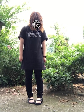 「UNIQLO（ユニクロ）のWOMEN ウルトラストレッチジーンズ（デニムパンツ）」を使った、mio*さん（レディース・158cm）の夏コーディネート