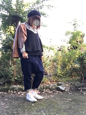 「ARROW（アロー）のアイテム（ジャケット/アウター）」を使った、mio*さん（レディース・158cm）の秋コーディネート