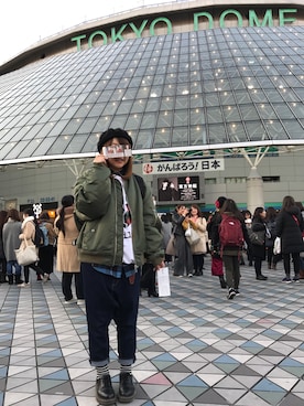 「Deviluse（Deviluse）のアイテム（スウェット）」を使った、mio*さん（レディース・158cm）の冬コーディネート