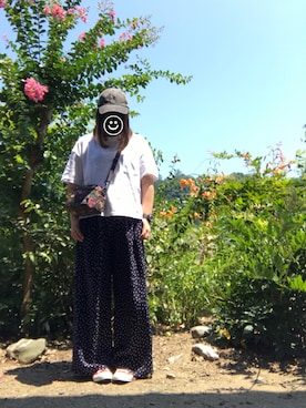 「Deviluse（Deviluse）のアイテム（キャップ）」を使った、mio*さん（レディース・158cm）の夏コーディネート