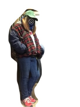「ライブ」｜「アイテム（ブルゾン）」を使った、mio*さん（レディース・159cm）の冬コーディネート