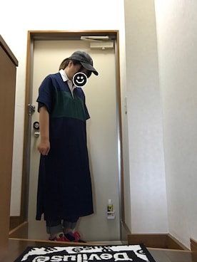 「Deviluse（Deviluse）のアイテム（キャップ）」を使った、mio*さん（レディース・158cm）の夏コーディネート