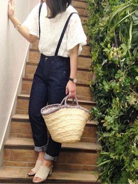 「NANO universe（ナノユニバース）のアイテム（サンダル）」を使った、nano・universe 渋谷神南 Womensさん（レディース・160cm）の春コーディネート