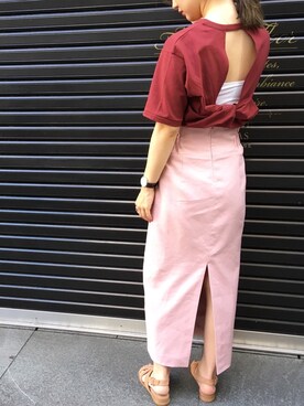 「NANO universe（ナノユニバース）のアイテム（サンダル）」を使った、nano・universe 渋谷神南 Womensさん（レディース・160cm）の夏コーディネート