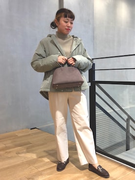 「SENSE OF PLACE by URBAN RESEARCH（センスオブプレイスバイアーバンリサーチ）のアイテム（ダウンジャケット/コート）」を使った、mizuna_enamiさん（レディース・155cm）の秋コーディネート