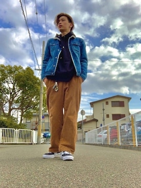 「Right-on（ライトオン）のアイテム（パーカー）」を使った、RE-JI        さん（メンズ・175cm）の冬コーディネート