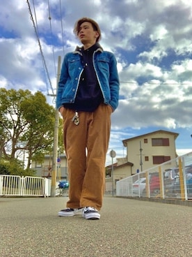 RE-JI        さんの「VANS ヴァンズ プラットフォーム OLD SKOOL PLAT BLACK」を使ったコーディネート