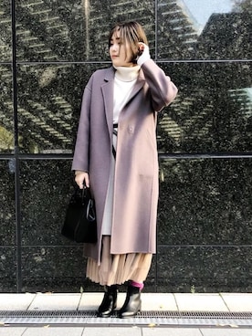 「一押しのアウタースタイル」｜「アイテム（ワンピース/ドレス）」を使った、Karen_Sanoさん（レディース・162cm）の秋コーディネート