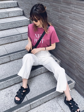 「MURUA（ムルーア）のアイテム」を使った、田方  萌子さん（レディース・170cm）の夏コーディネート