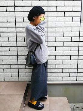 「BREEZE（ブリーズ）のアイテム（モカシン/デッキシューズ）」を使った、きゃなこさん（キッズ・120cm）の冬コーディネート