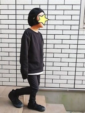 「SLY（スライ）のアイテム」を使った、きゃなこさん（キッズ・120cm）の冬コーディネート