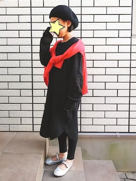 「SLY（スライ）のアイテム」を使った、きゃなこさん（キッズ・120cm）の春コーディネート