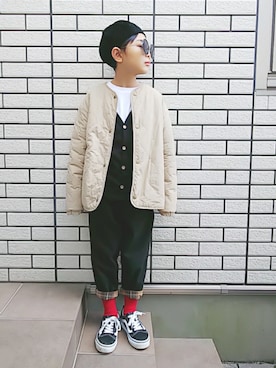 「pinoco」｜きゃなこさん（キッズ・128cm）の冬コーディネート