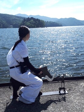 「RCWB（アールシーダブリュービー）のアイテム（パンツ）」を使った、ainaさん（レディース・156cm）の秋コーディネート