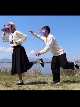 「NANO universe（ナノユニバース）のアイテム（モカシン/デッキシューズ）」を使った、toriさん❁︎さん（レディース・160cm）の春コーディネート