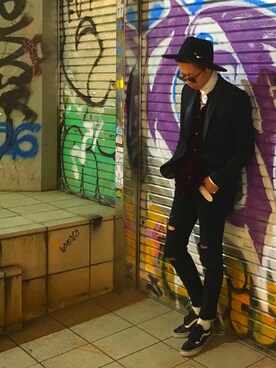 「おとなコーデ」｜「アイテム（ナイロンジャケット）」を使った、HIROさん（メンズ・183cm）の冬コーディネート