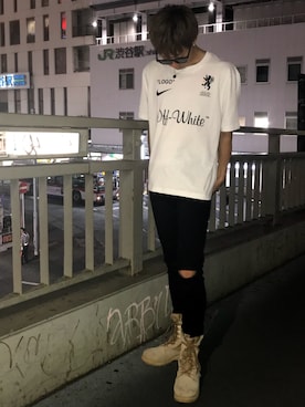 「ROTHCO（ロスコ）のアイテム（ブーツ）」を使った、HIROさん（メンズ・183cm）の夏コーディネート