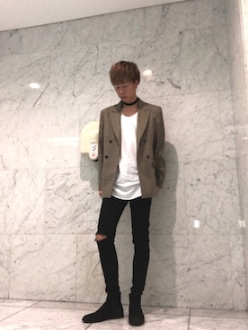「cheap monday」｜「アイテム（ジャケット/アウター）」を使った、HIROさん（メンズ・183cm）の夏コーディネート