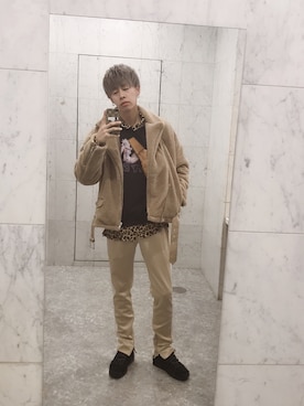 「WARP（ワープ）のアイテム（トップス）」を使った、HIROさん（メンズ・183cm）の冬コーディネート